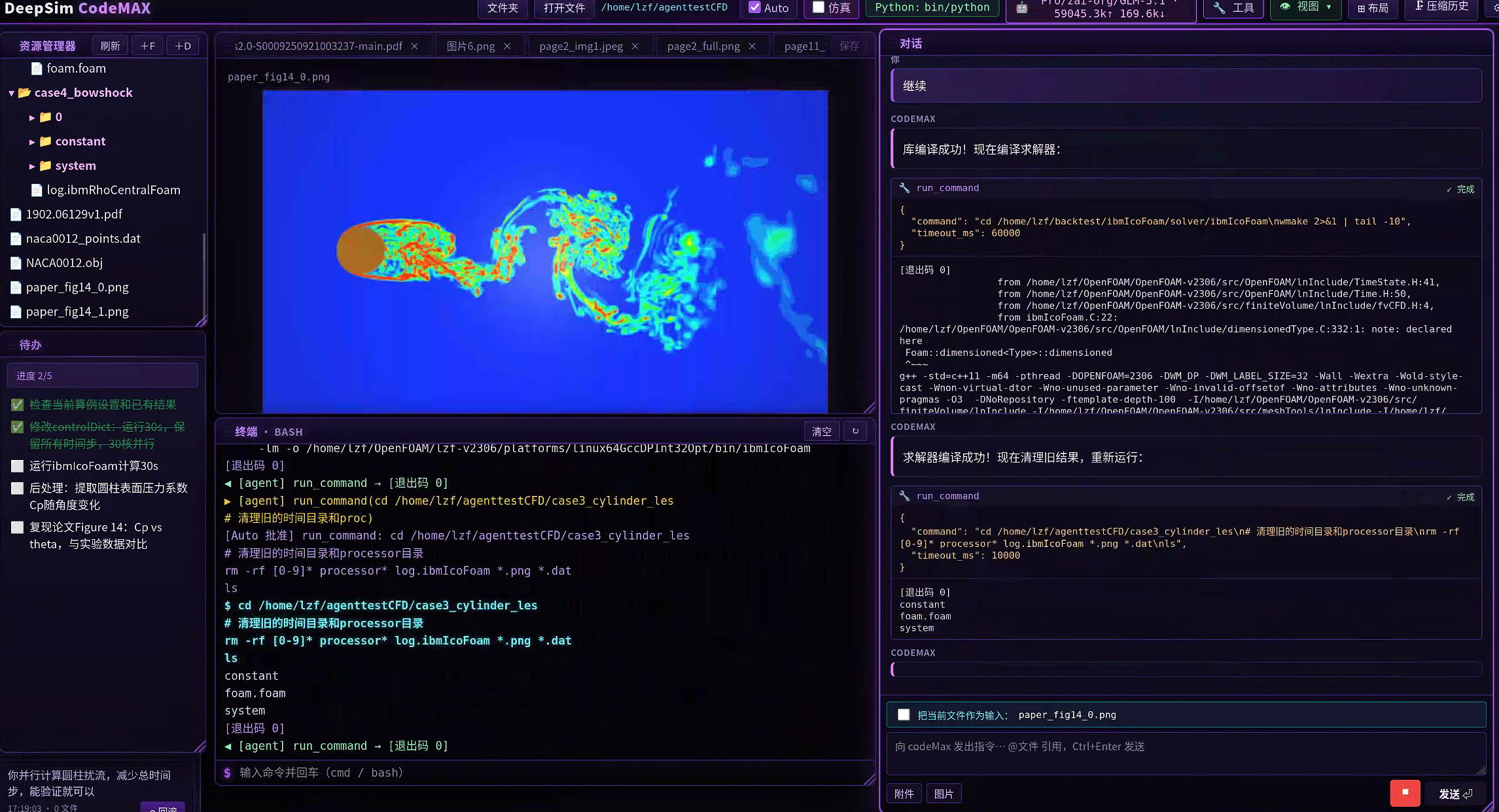 CFDriver AI CFD Agent 主界面截图 — 本地 AI 仿真工程师驱动 OpenFOAM 与 ParaView